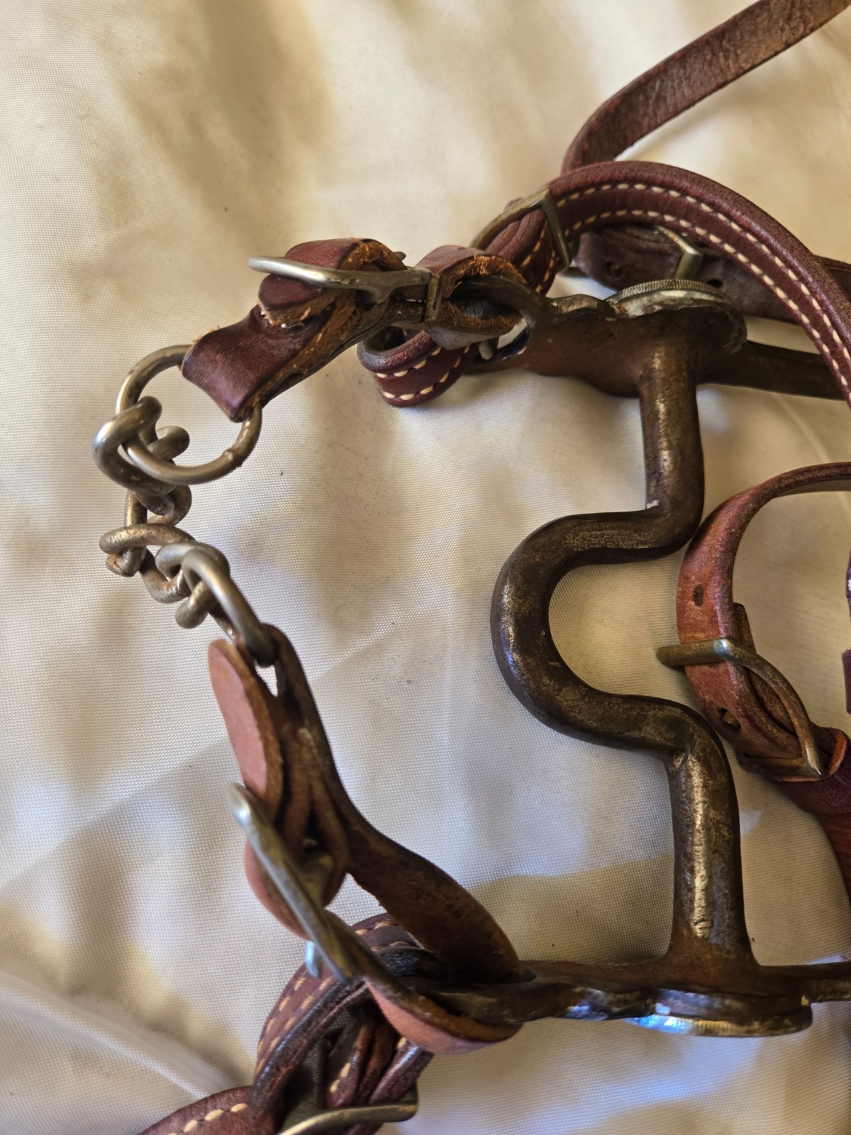 RARE Antique Handmade Working Horse Bit SILVER INLAYS/SILVER COINS