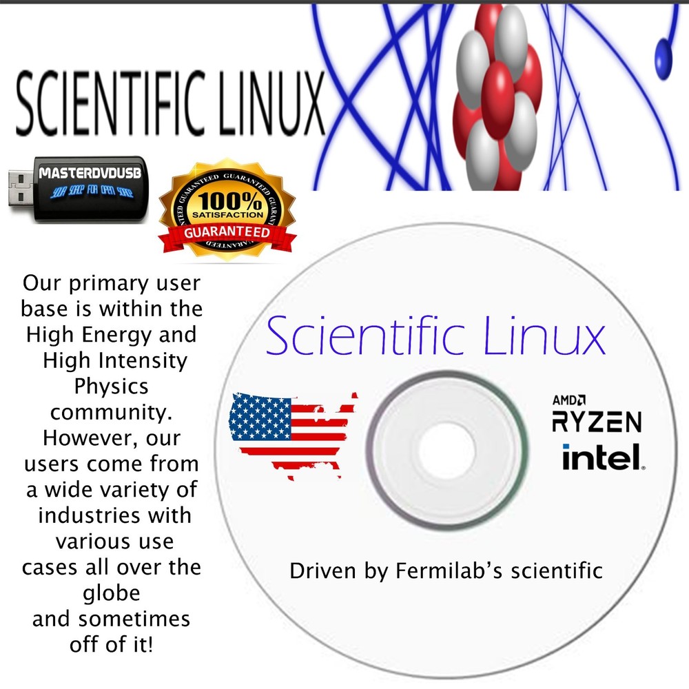 Scientific Linux 64-bit DVD Installer – Bootable Disc for PC, Server, Laptop