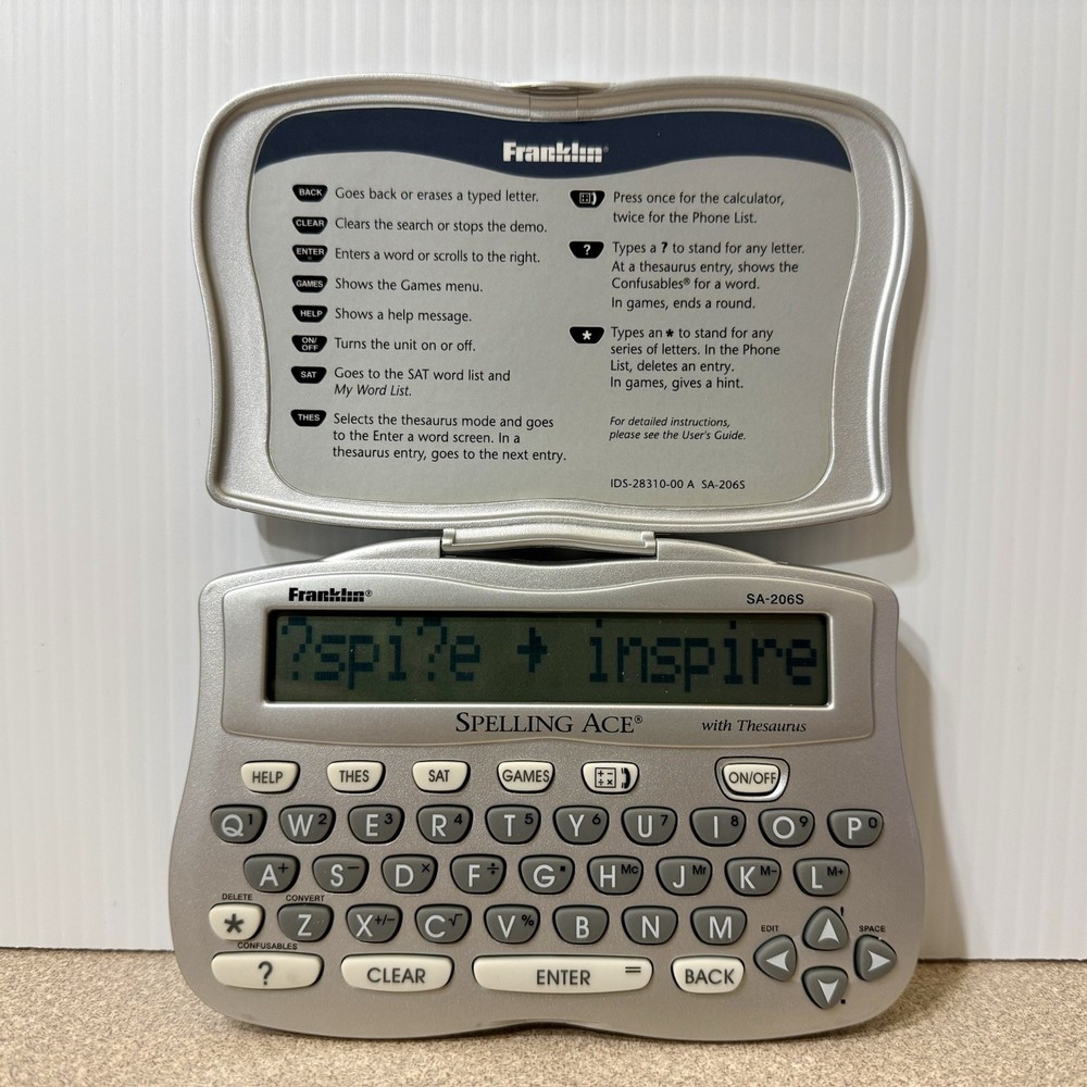 Franklin Spelling Ace SA-206S Handheld Electronic Dictionary Thesaurus Tested