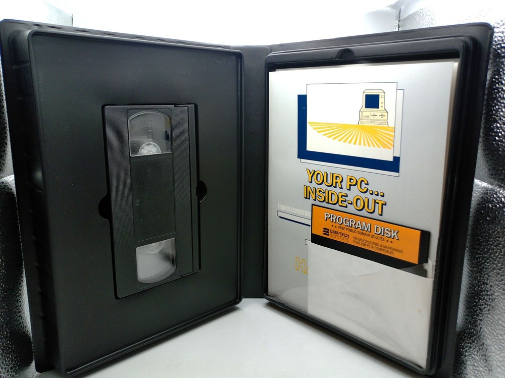 Data-Tech Your PC Inside-Out Retro Vintage Package VHS 5.25 1987 Disk Manual