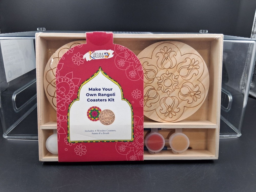 Make Your Own Rangoli Coasters Kit DIY Set