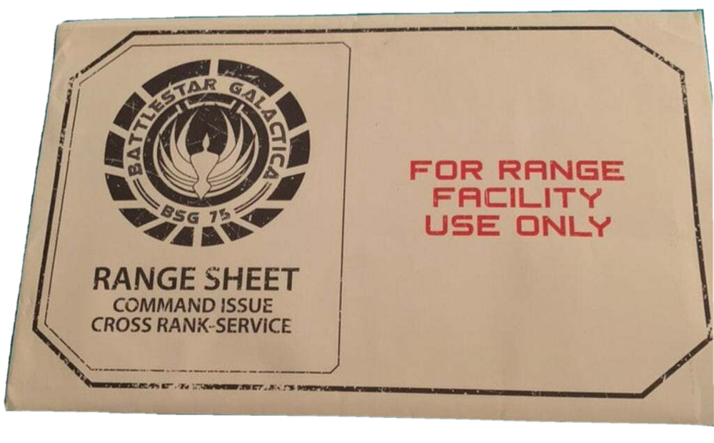 New 2015 Loot Crate Exclusive Battlestar Galactica With Envelope & 2 Range Sheet