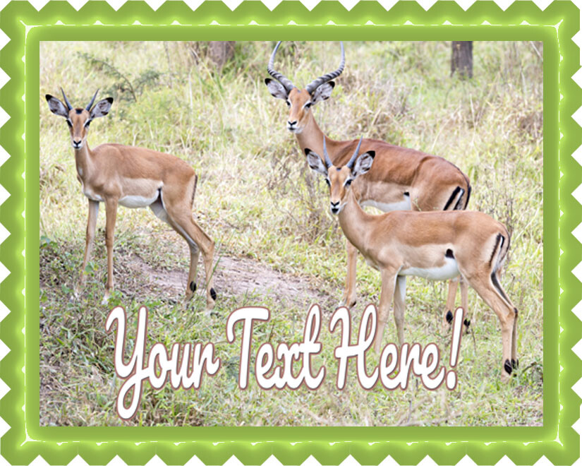Impalas - Edible Cake Topper or Cupcake Topper