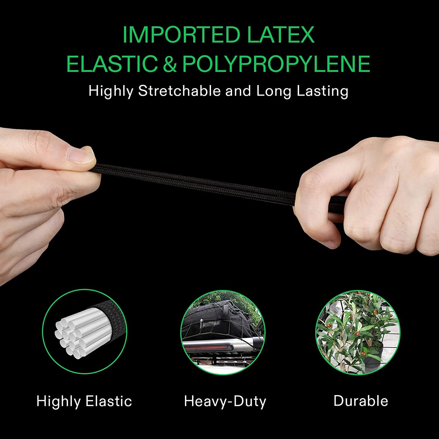 VIVOSUN 2x4'/3x3'/4x4' Elastic Trellis Netting 3mm thick for Grow Tent Gardening