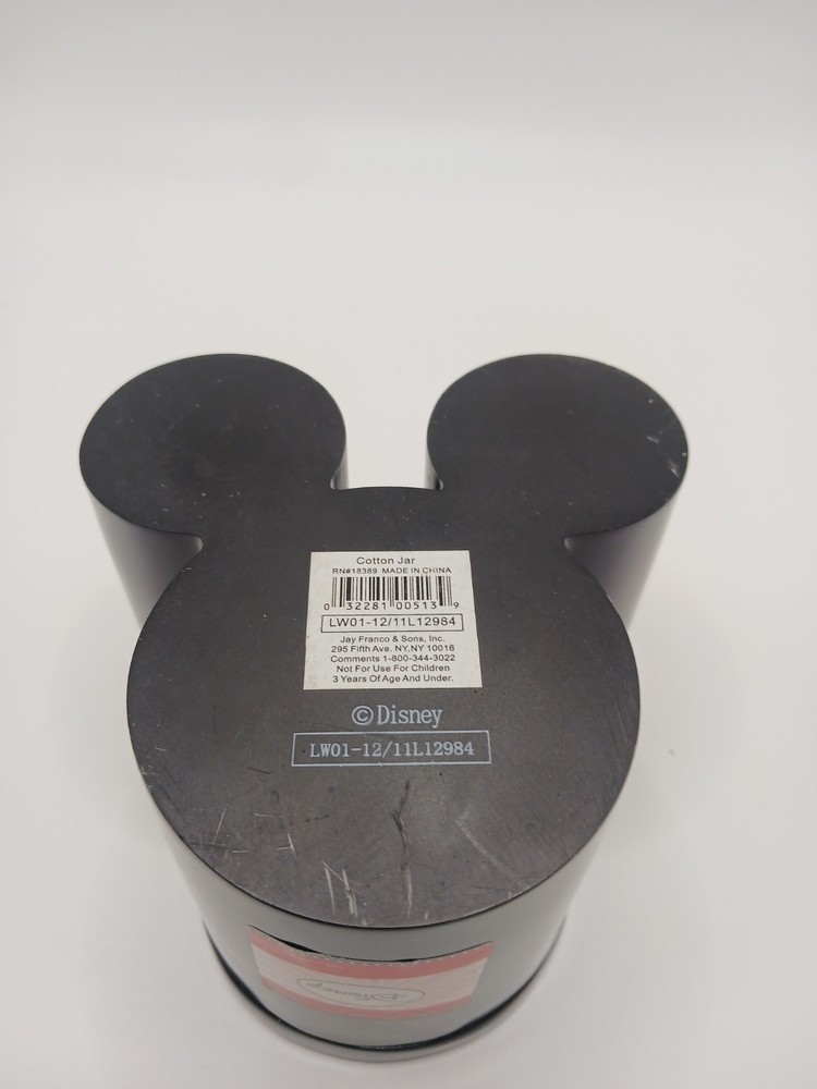 Disney Mickey Mouse Icon Head Cotton Jar Black New