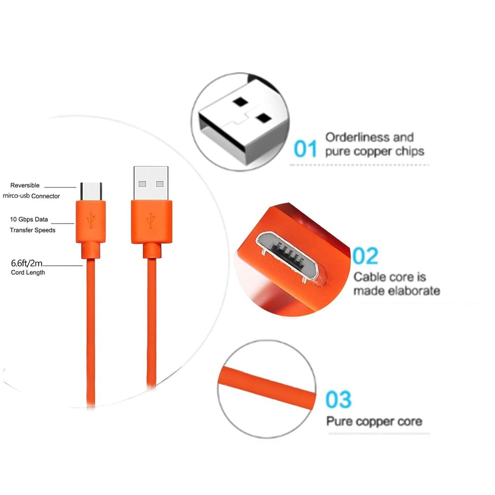 Replacement Fast Charging Charger Cable Power Cord Wire Compatible for Ring...