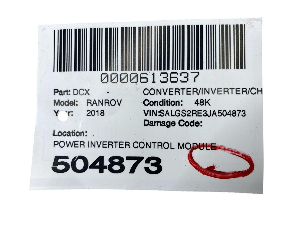2018-2022 RANGE ROVER POWER INVERTER CONTROL MODULE JPLA-14F722-BB OEM