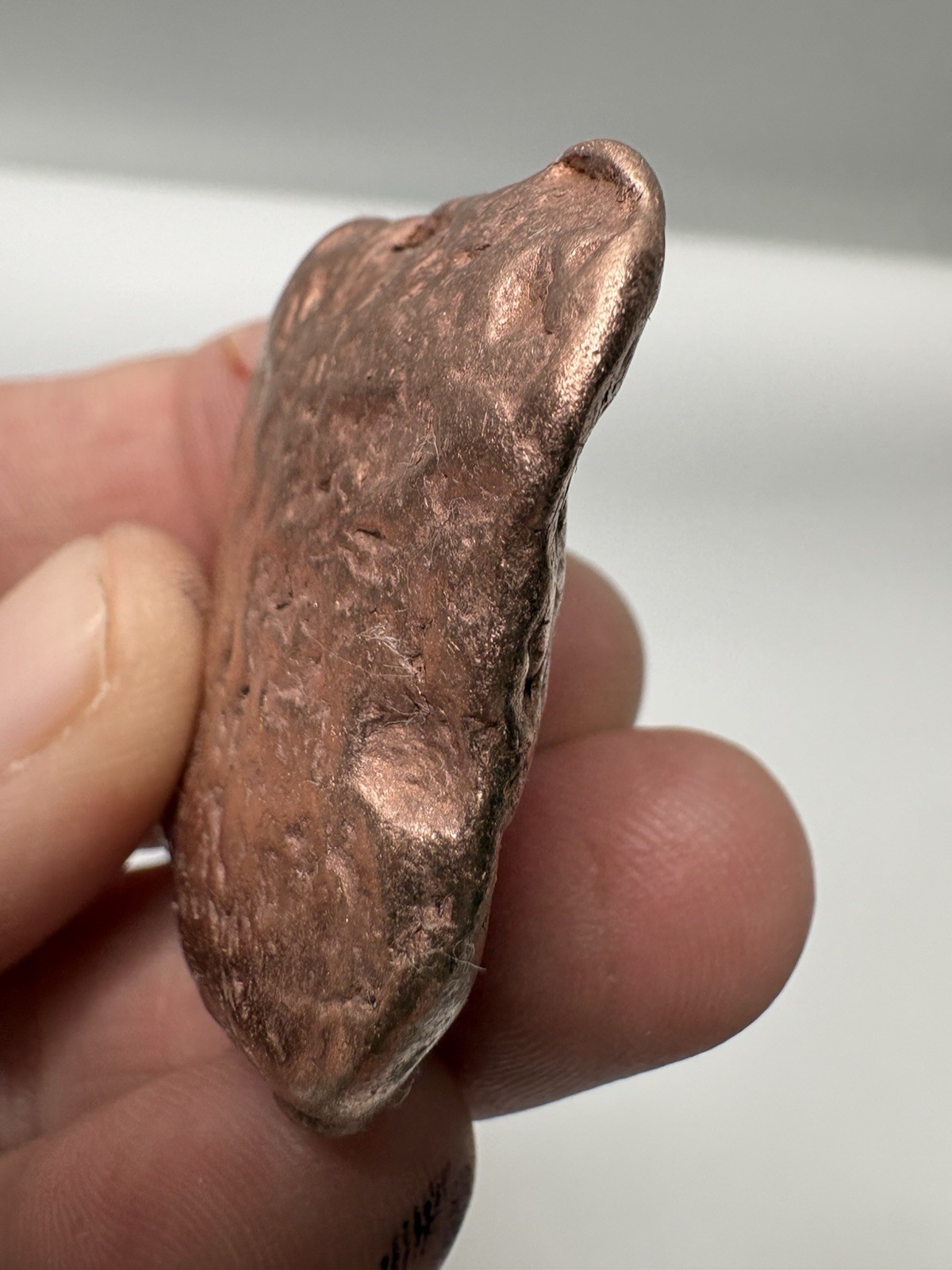 Pure Native Michigan Solid Copper Nugget Specimen Keweenaw Peninsula Mineral