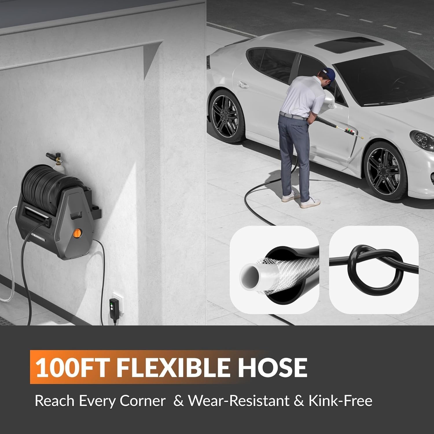 Giraffe Tools 2.2 GPM Electric Pressure Washer Power Washer 100FT Max 2900 PSI