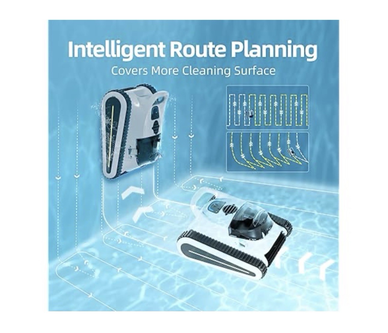 AquaFond Cordless Robotic Pool Vacuum for Above & Inground Pools Wall-Climbing