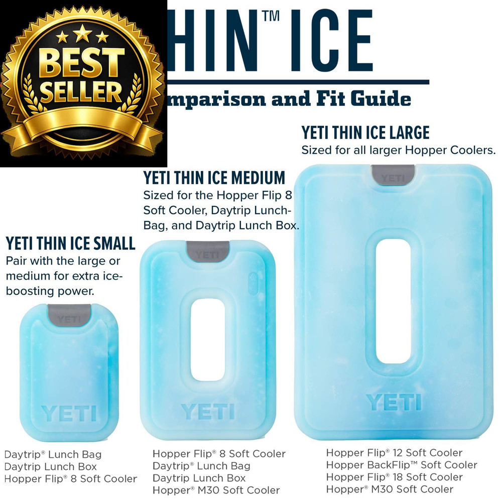 YETI ICE Sheet Refreezable Reusable Cooler Ice Pack, Small Small, Turquoise