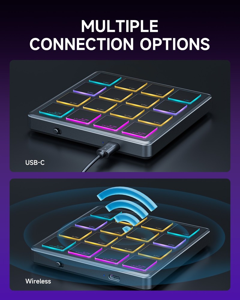 Donner STARRYPAD MINI MIDI Controller Pad Beat Maker Drum Machine with 40 Course