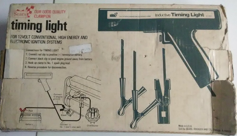 Sears Vtg 12 Volt Inductive Timing Light