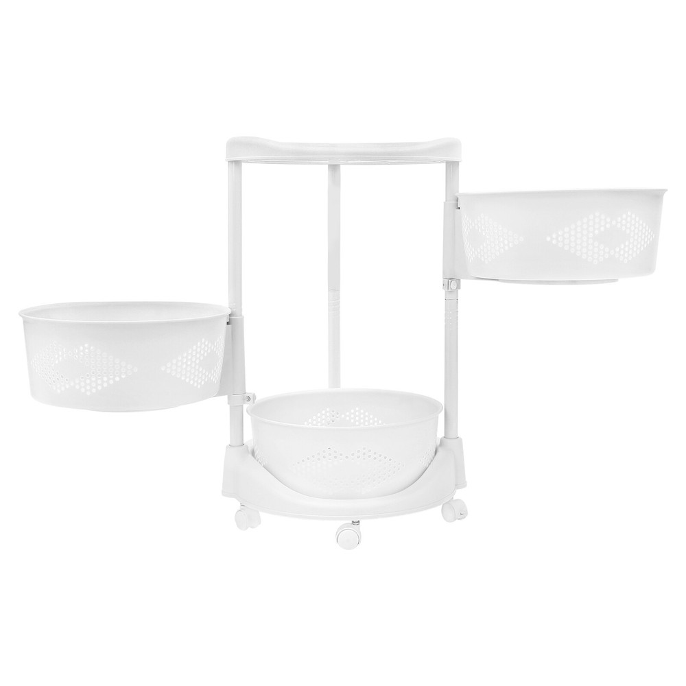Multi-Layer Vegetable Rotating Basket Rack Fruit Snack Storage Kitchen Organizer