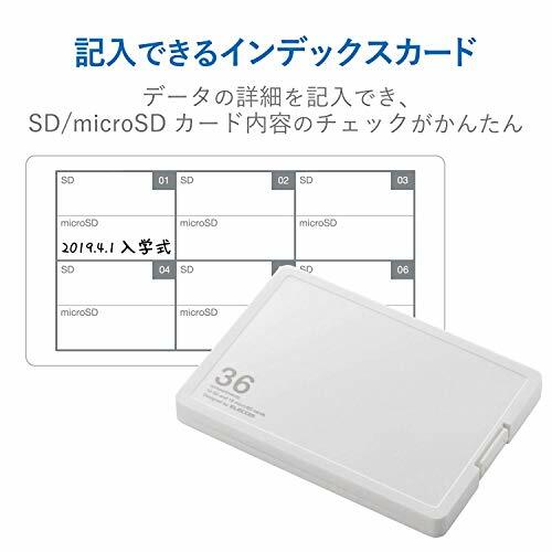 ELECOM memory card case SD case plastic SD18 sheet + microSD18 Holds White NEW