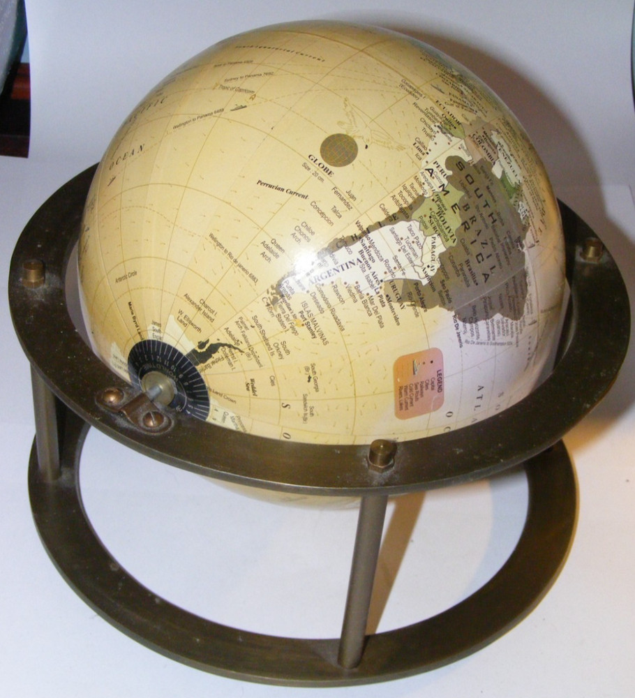 Libra Desk Top Desktop Horizontal Antique Style Globe