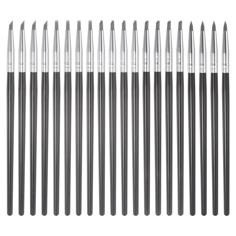 20pcs Clay Sculpting Tool Set, Clay Sculpting Rubber Tip Shaping Pen Gray