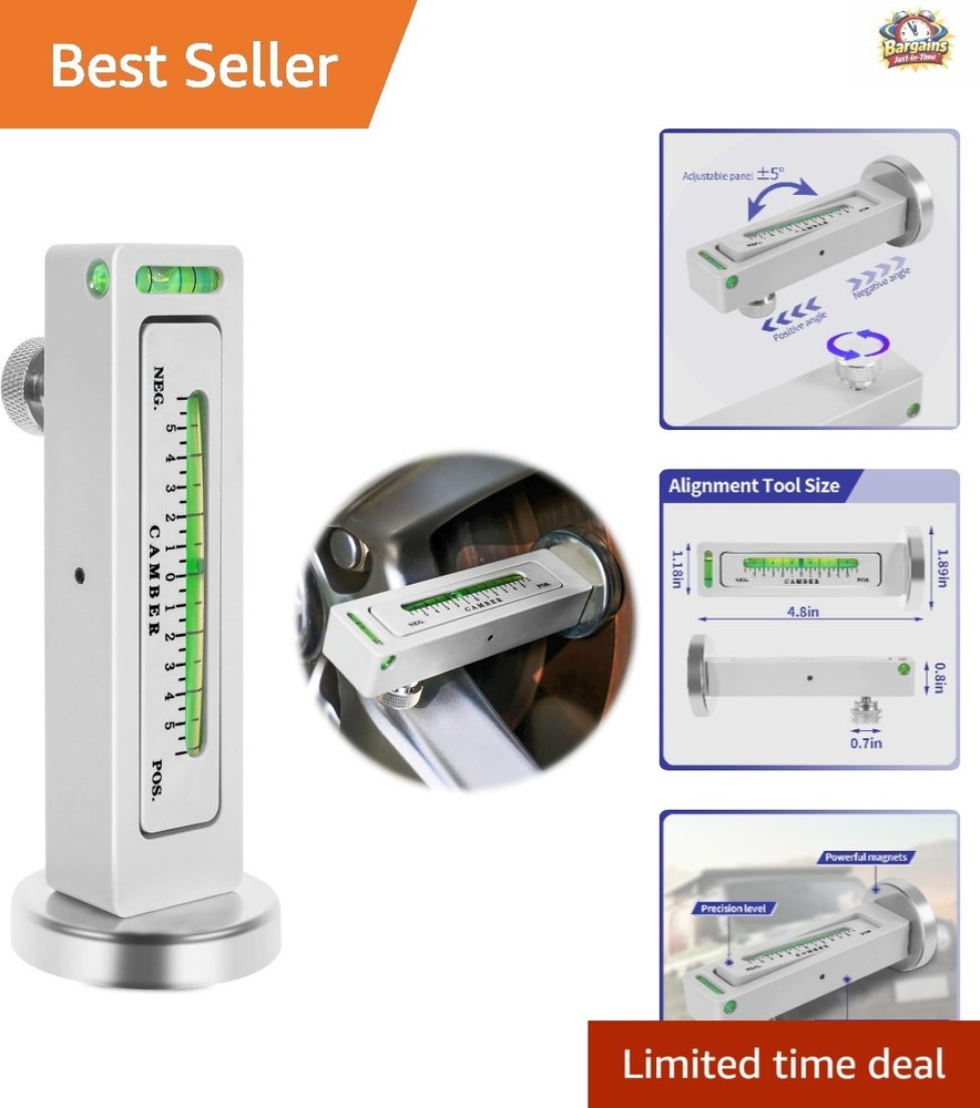 Compact Magnetic Camber Tool for Cars and Trucks - Accurate Alignment Solution