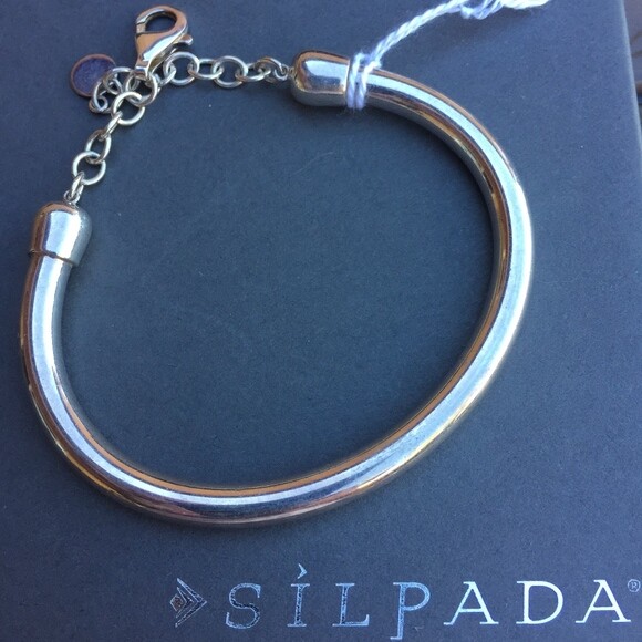 Silpada 925 Sterling Silver Work It Cuff Bracelet B2813