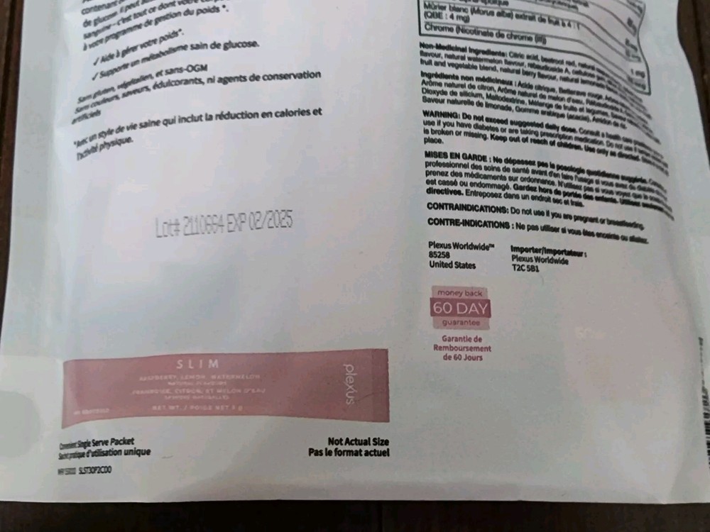 Plexus Slim Microbiome Activating Raspberry Lemon Watermelon 30 Packets 02/2025