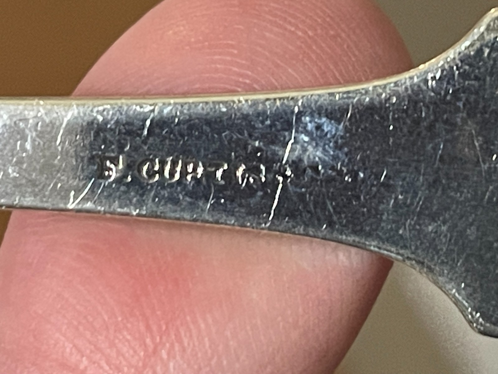 Antique F. Curtis & Co. Hartford CT USA Coin Silver Spoon Shovel 20 g