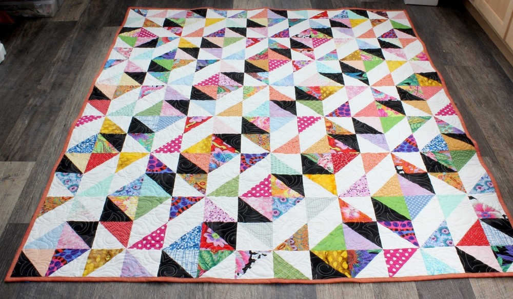 New Handmade Quilt / Throw ~ Hidden Pinwheels