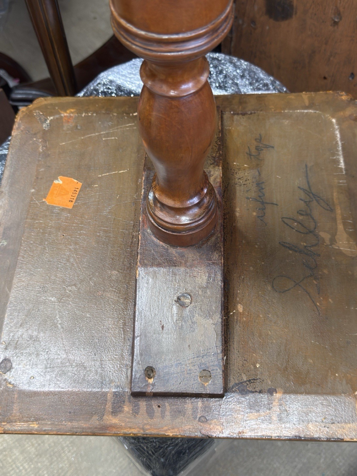 Antique New England maple federal cherry candle stand 1810 spider legs