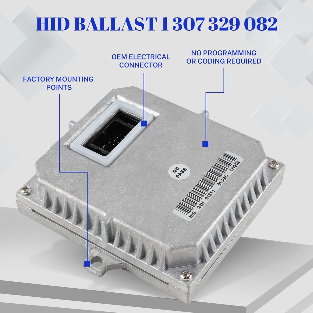 HID Xenon Headlight Ballast Control Unit Module 1307329082, Silver