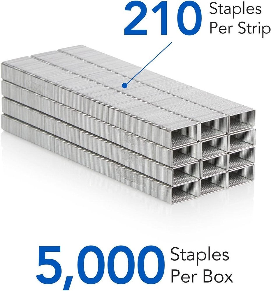 High-Performance Standard Staples – 5,000 Count, Secures 25 Sheets Efficiently