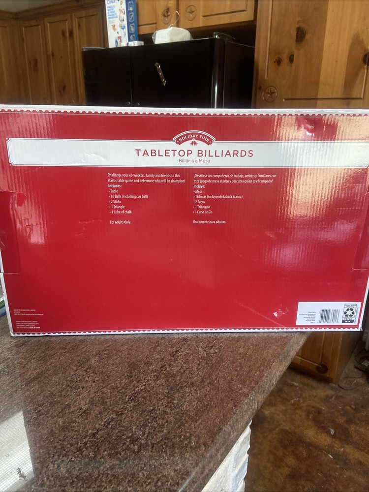 Tabletop Billiards Complete Portable Pool Table Set 20"x12"