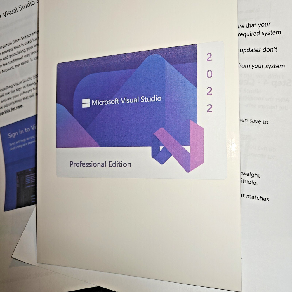 Microsoft Visual Studio 2022 Professional - 1 Device License (No-Subscription)