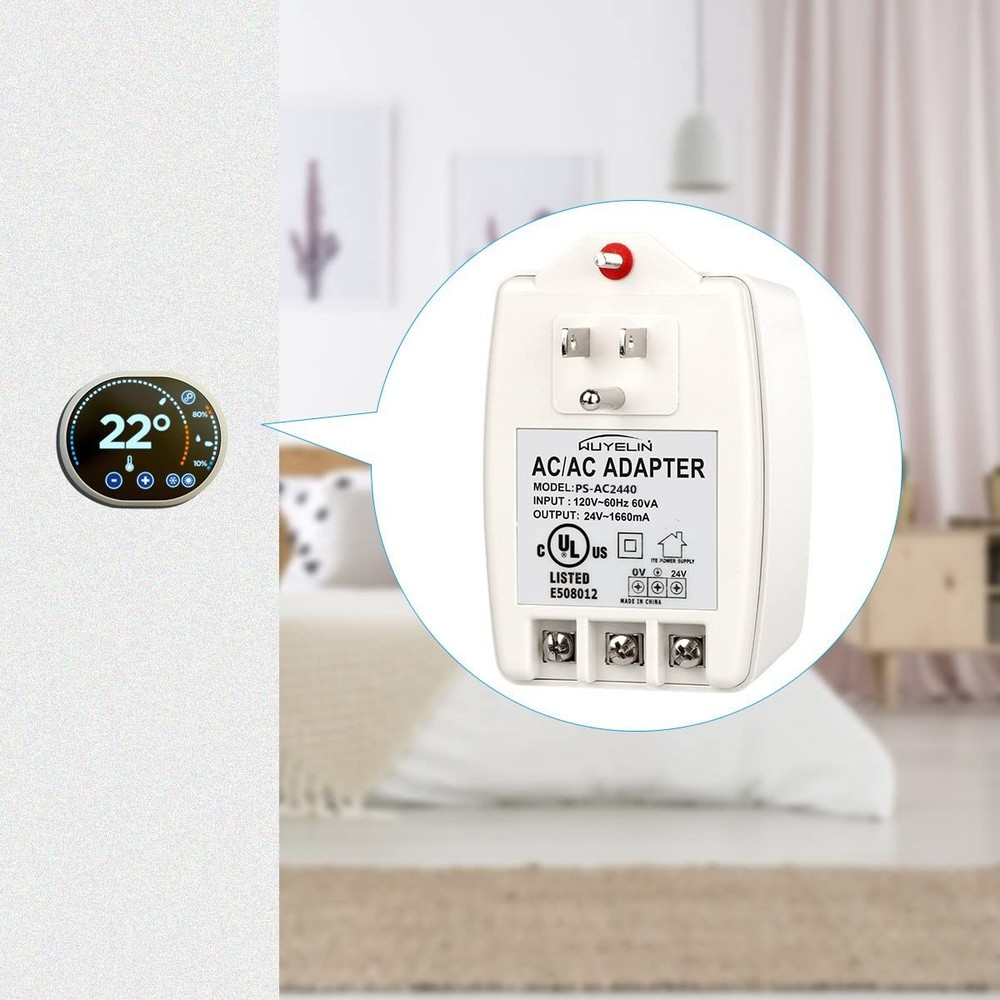 Wall-Mount 24VAC 40VA Transformer – Seamless Compatibility with Smart Devices