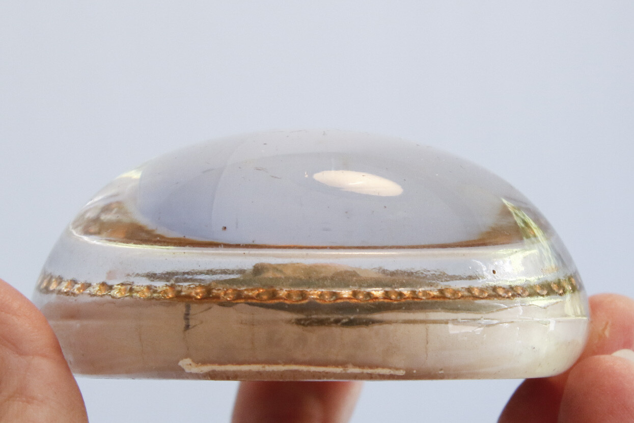 C. 1902 Glass Paperweight French Emperor Napoleon Bonaparte St Louis Exposition