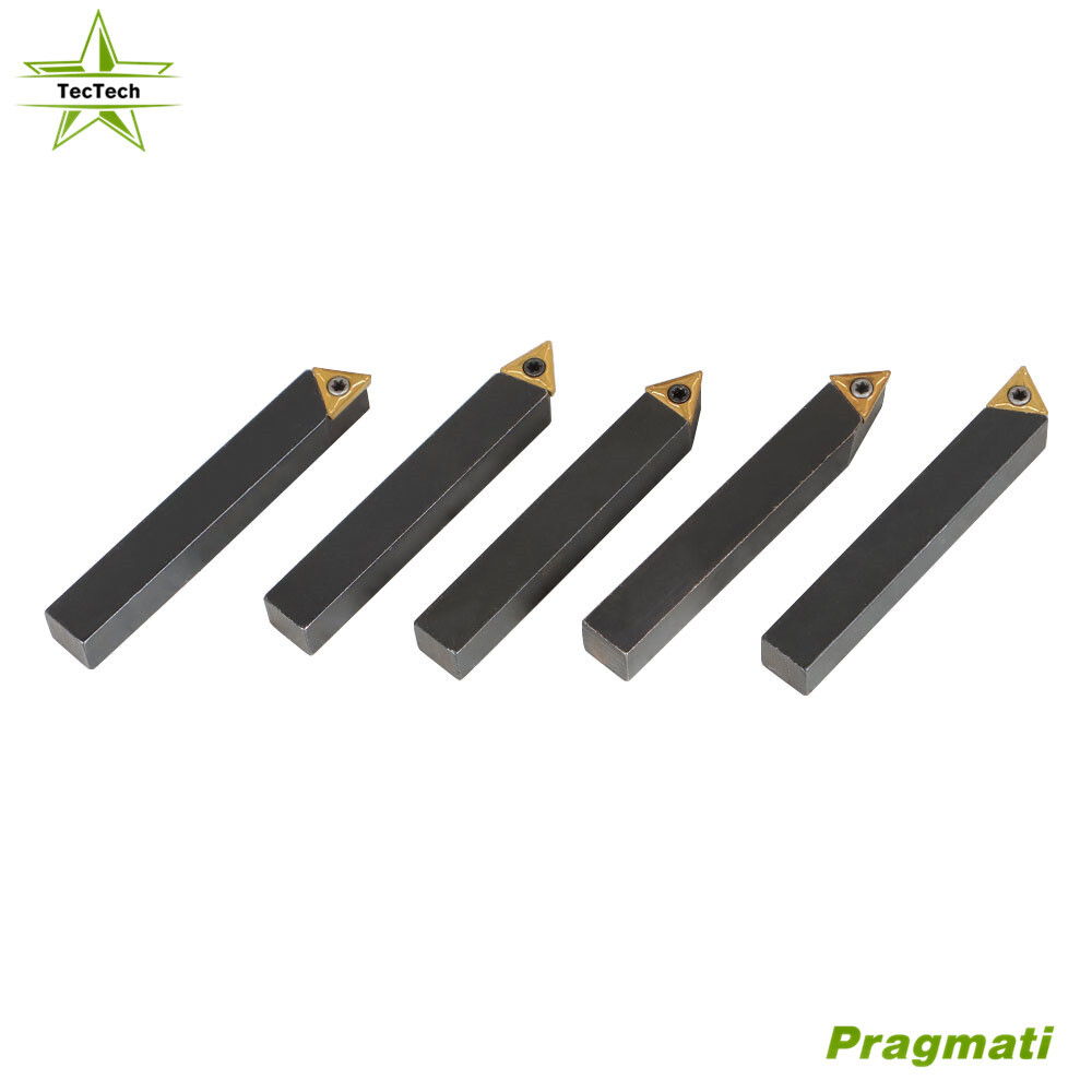 5Pcs 3/8Inch Lathe Indexable Carbide Insert + Turning Tooling Bit Holder Set
