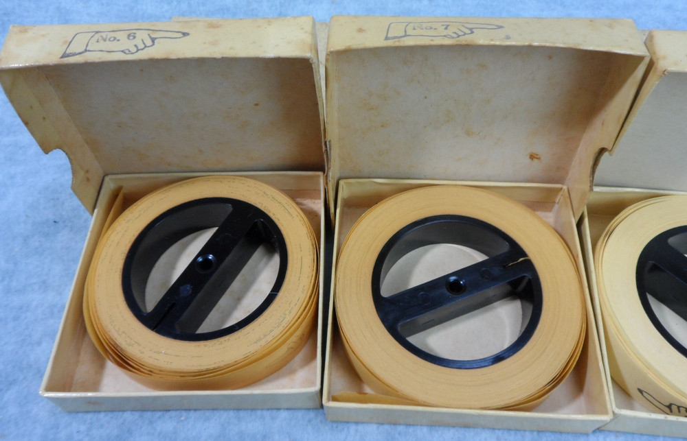 Lot of 10 American Morse Machine Paper Tape Reels Instructograph Co Railroad