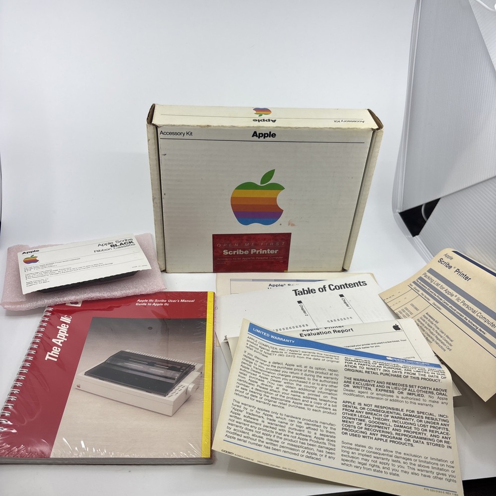 Vintage Apple IIc Scribe Printer Accessory Kit See Photos