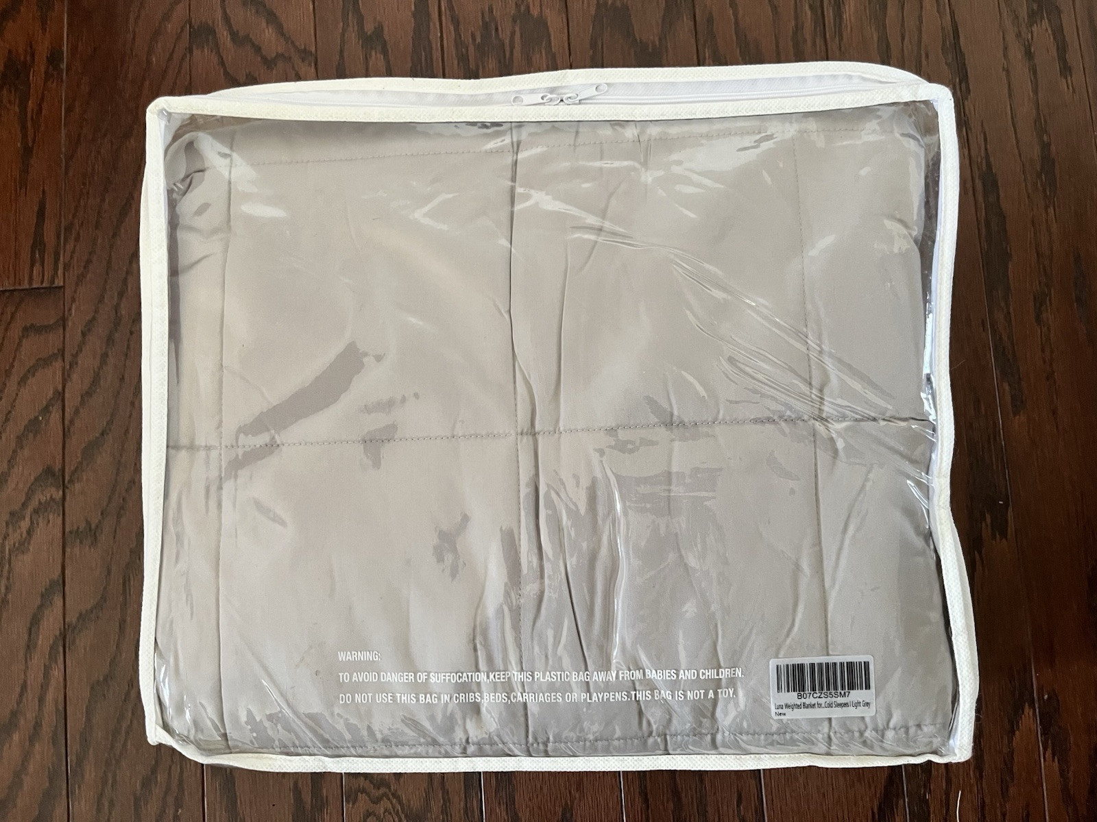 Luna Full Size Weighted Blanket - 12.8 lbs - Cooling Cotton with Glass Beads