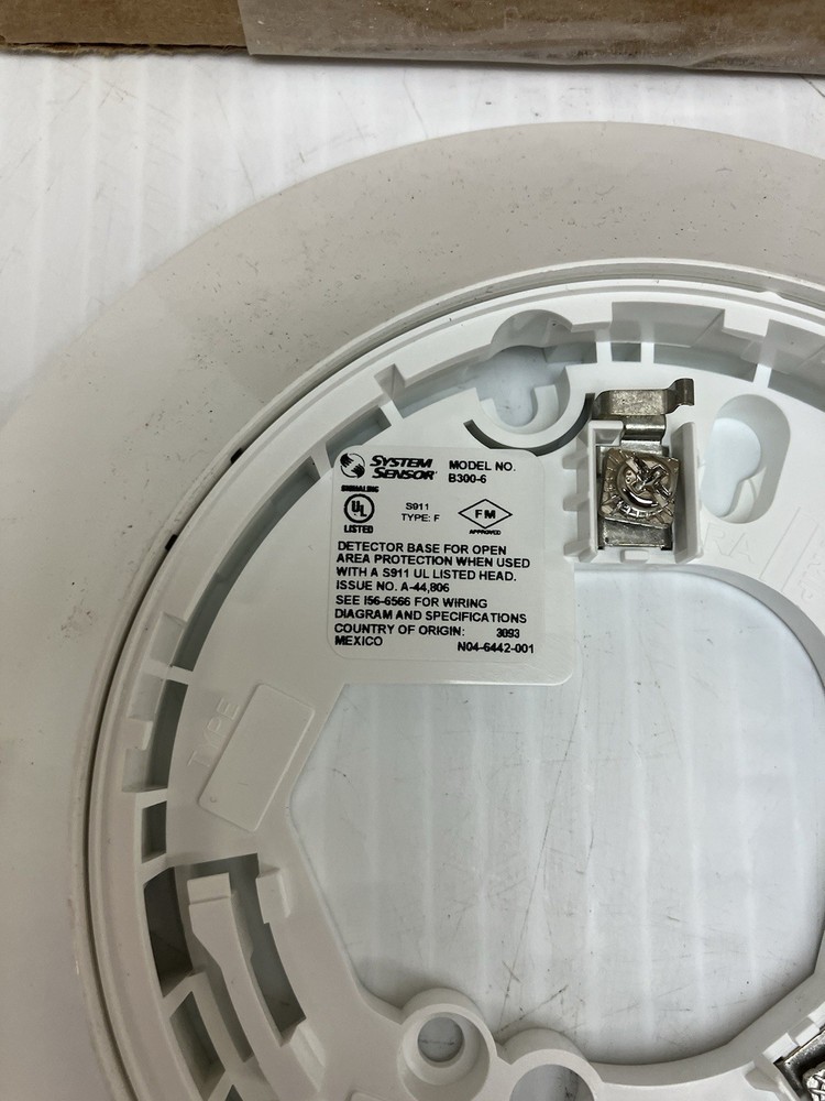 System Sensor B300-6-BP White 6" Detector Base Bulk Pack of 10