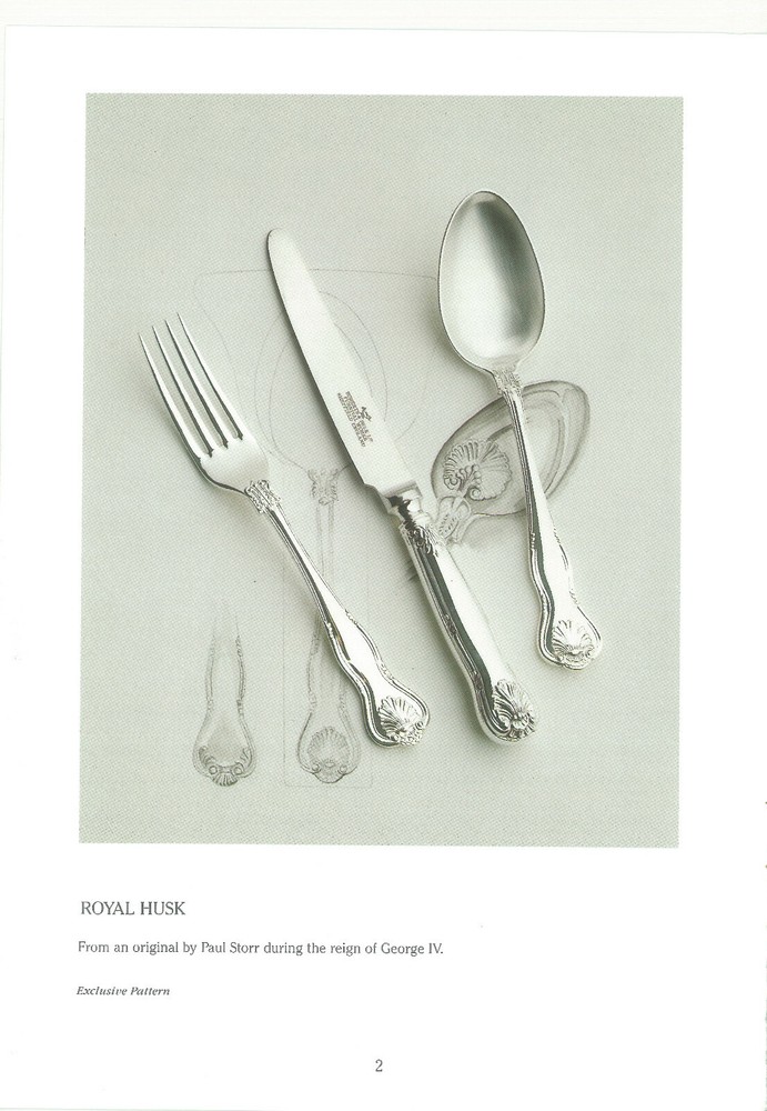 Flatware Finest Silver Plated 5 Pc Place-Setting, Royal-Husk