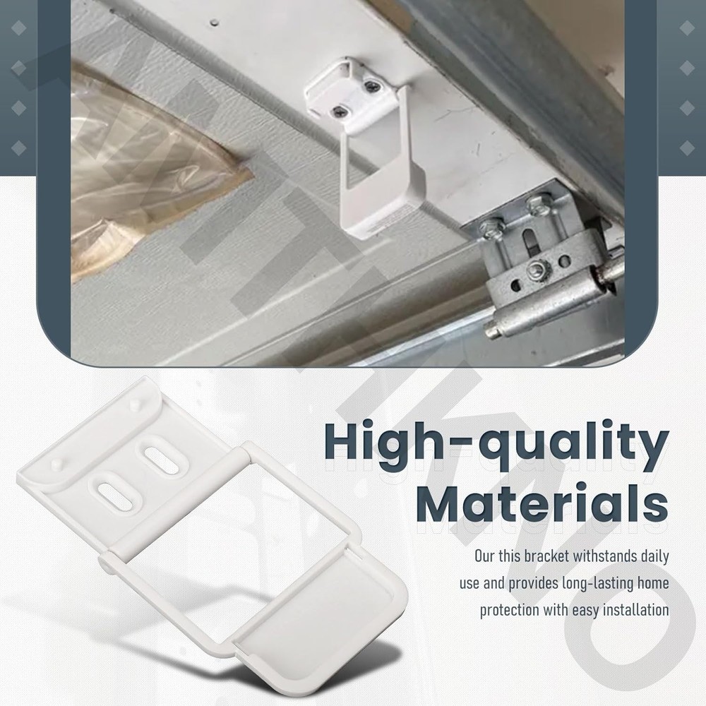Easy-to-Install Garage Door Bracket Compatible with R-ing Sensor - Silver Finish