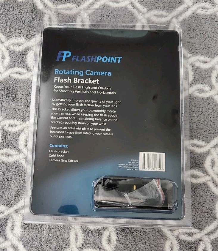 New in Packaging FP FPX-BK-FL05 Flashpoint Rotating Camera Flash Bracket
