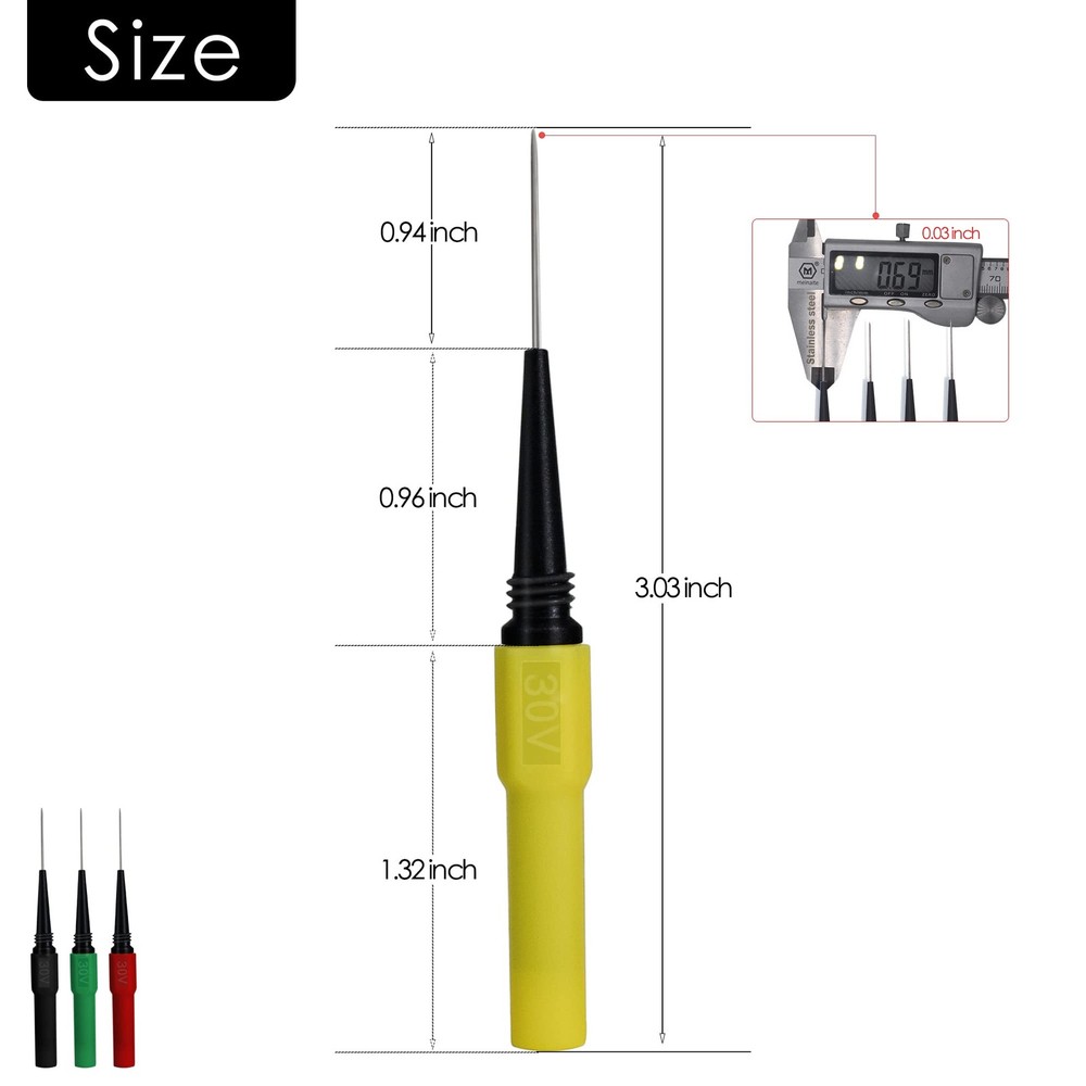 Piercing Test Probes Insulation Wire Needle Probes Set 4 PCS