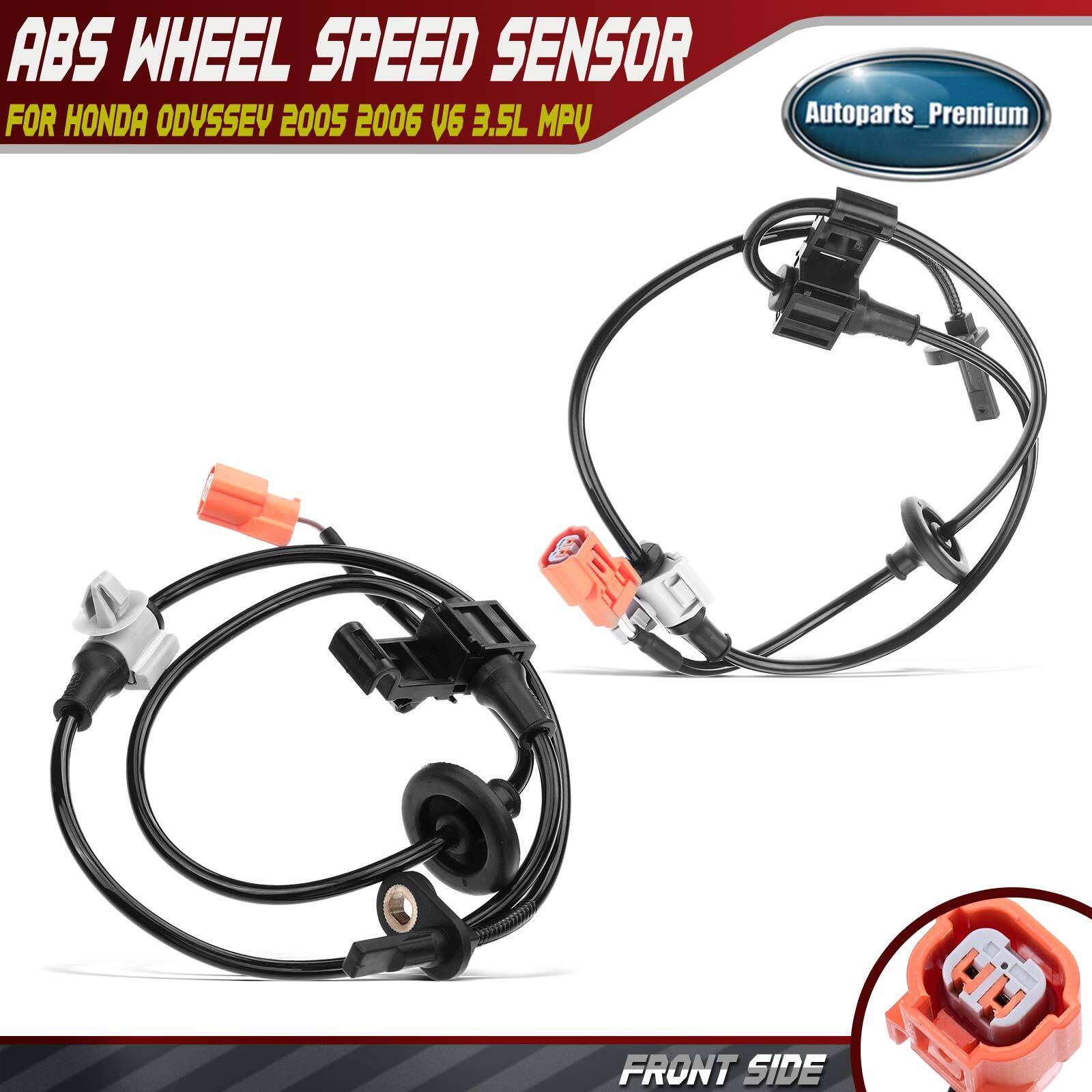 2x Front LH & RH ABS Wheel Speed Sensor for Honda Odyssey 2005 2006 V6 3.5L MPV