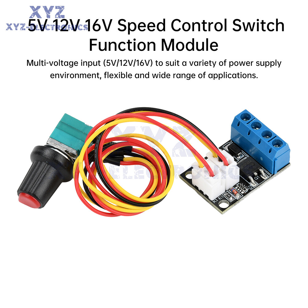 PWM DC 10A Motor Speed Controller 5V 12V 16V Speed Control Switch LED Dimmer