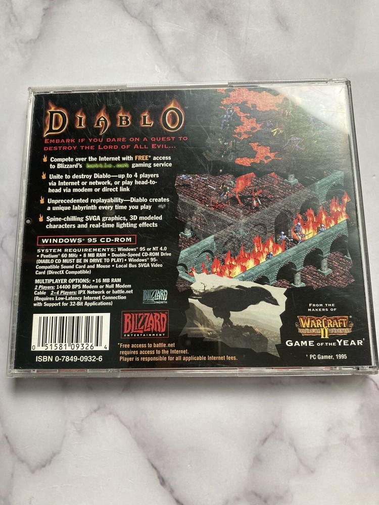 Vintage Diablo And Diablo 2 PC Computer Games