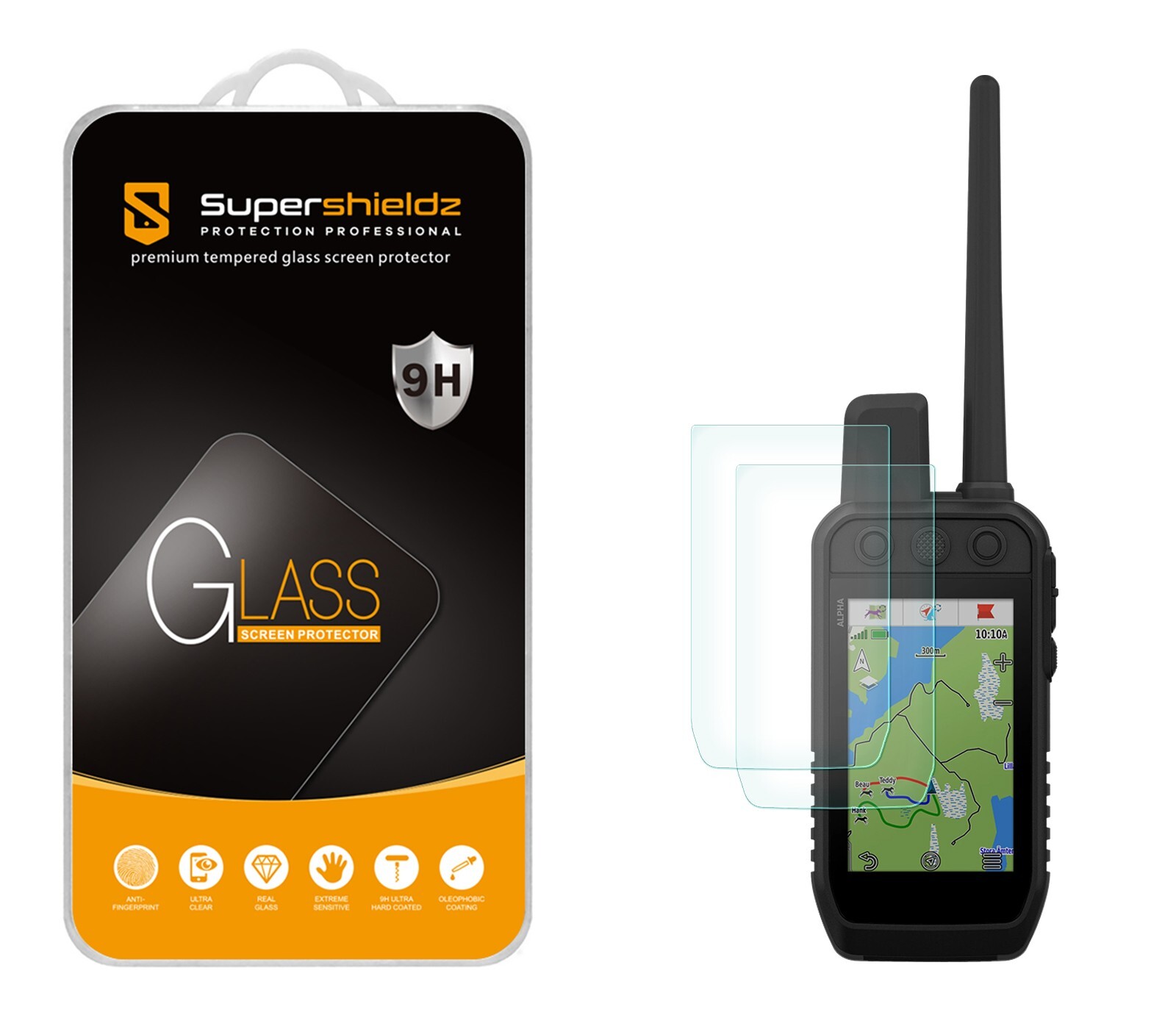 2X Supershieldz Tempered Glass Screen Protector for Garmin Alpha 300/ 300i
