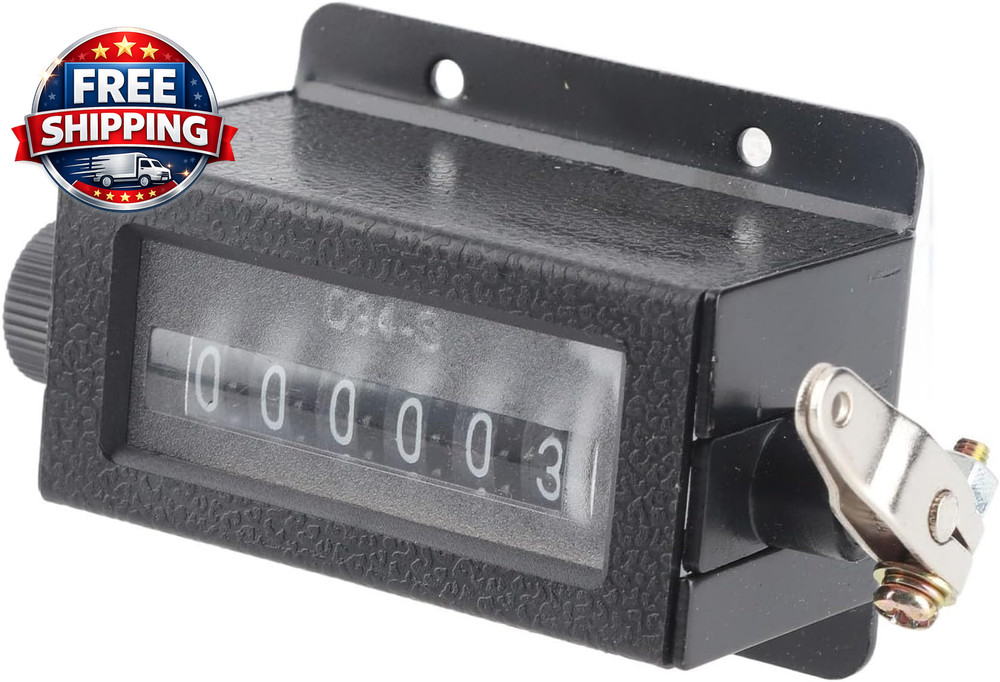 Resettable 6-Digit Digital Tally Counter - Mechanical Pulli Design