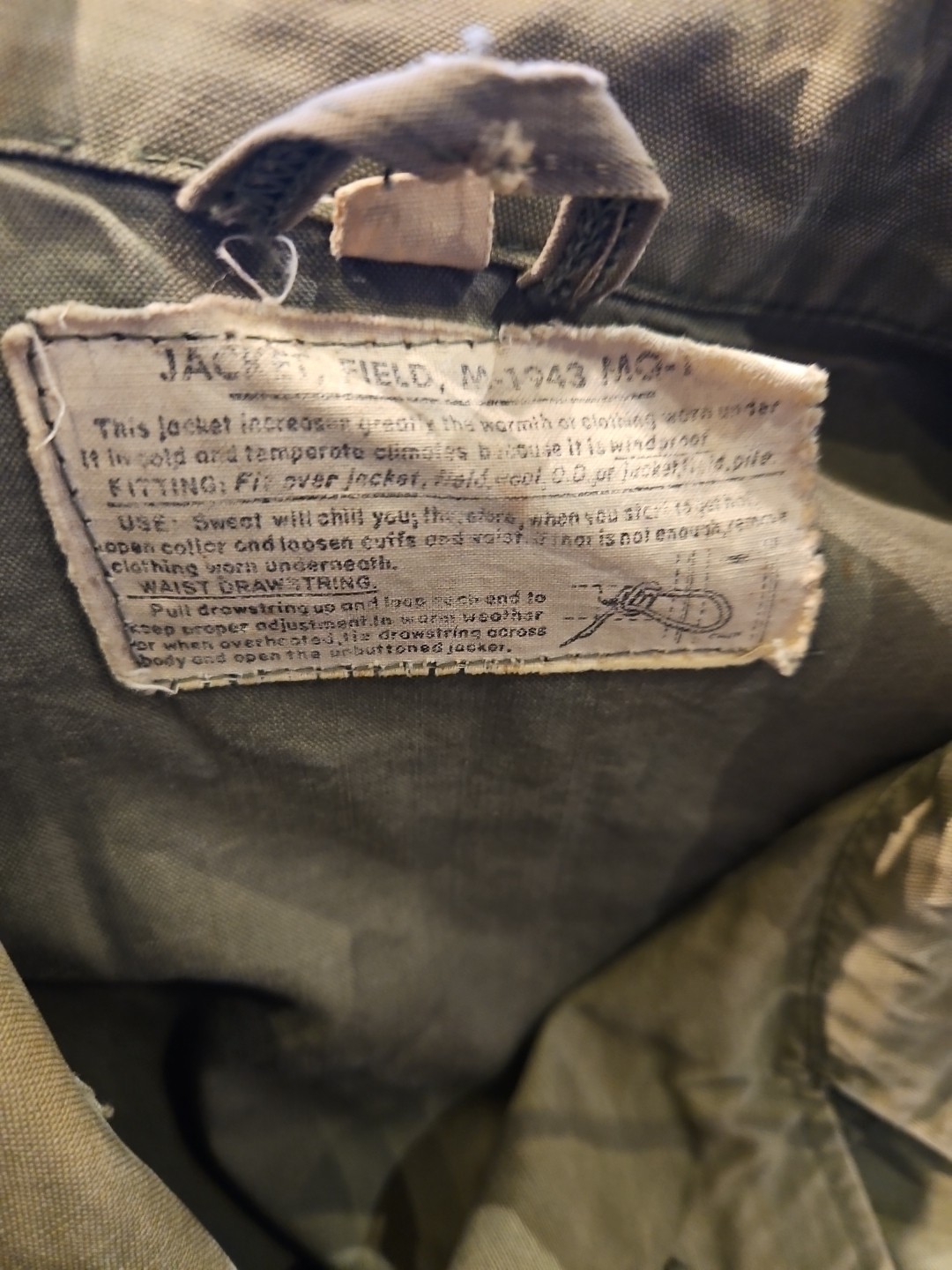 Vtg 40s Named M-43 Field Jacket WW2 US Army Military Hell on Wheels WWII 34s