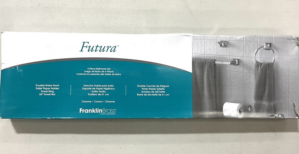 Franklin Brass Futura 4-Piece Chrome Bath Hardware Set