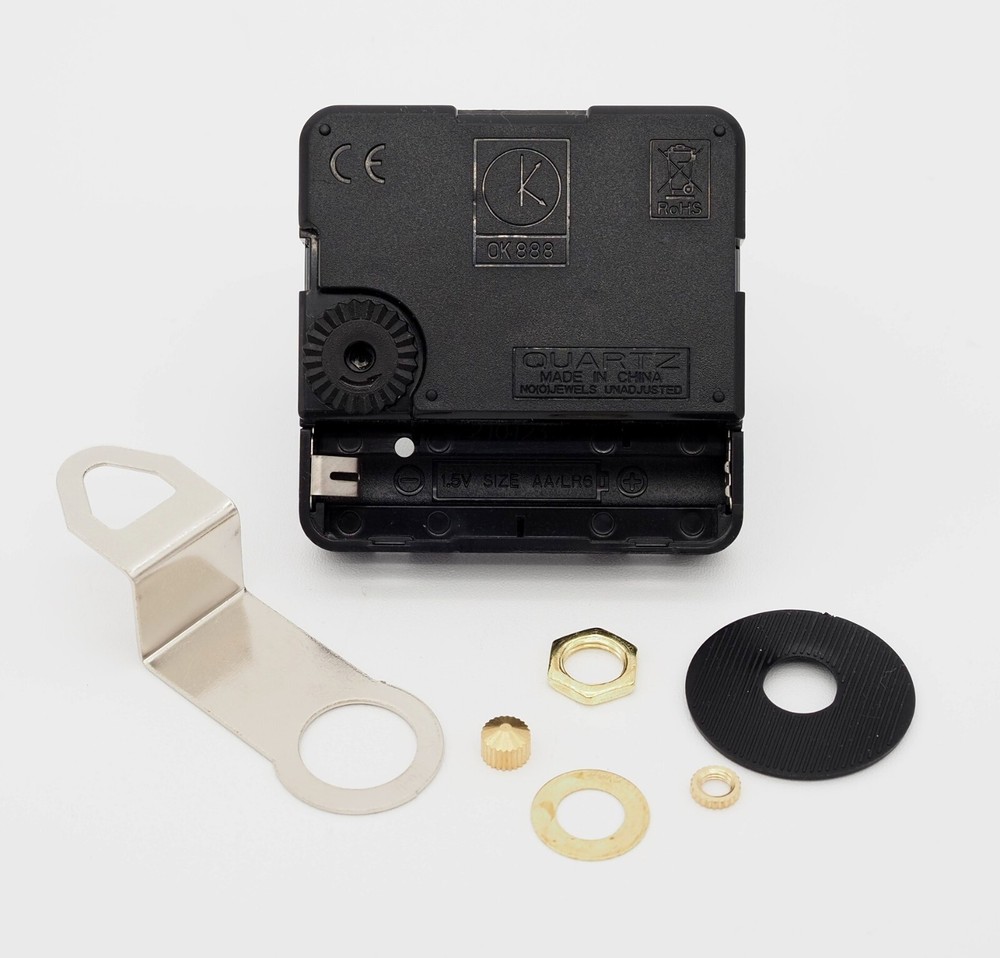 HIGH TORQUE Quartz Clock Movement SILENT SWEEP SECOND 1/4" Thick Dial NO TICK